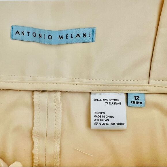 Antonio Melani Women's Trouser High Rise Wide Leg Paperbag Belted Wait Sz. 12 - Picture 11 of 11